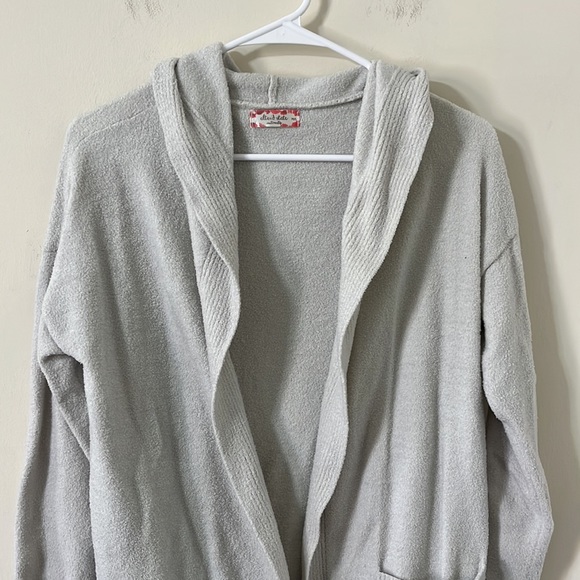 Altar’d State Light Grey Hooded Open Front Cardigan Size M/L - Picture 2 of 8
